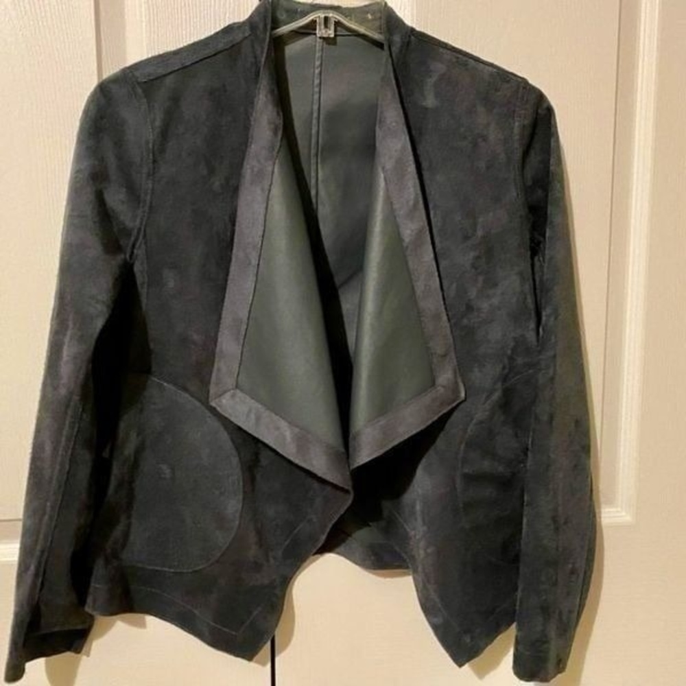 BB Dakota Dark Grey‎ reversible suede polyurethane jacket Size XS